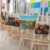 مدرسه رهروان معرفت کمال، کلاس نقاشی با رنگ روغن در دبیرستان دخترانه غیر دولتی رهروان معرفت کمال 