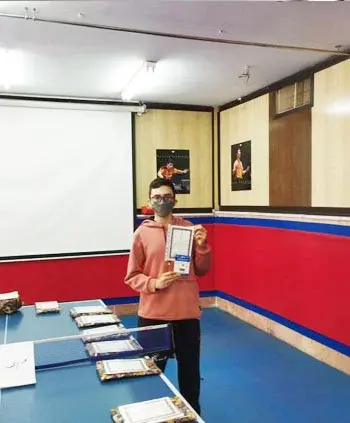 مدرسه بهان، عکس تقدیرنامه یکی از دانش آموزان منتخب دبیرستان دوره دوم بهان منطقه 5