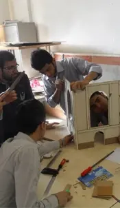 مدرسه فنی حرفه ای بهان تکنیک، عکس دانش آموزان هنرستان بهان منطقه 5 در کارگاه معماری